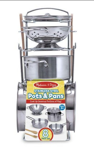 Stainless steel play store pots and pans