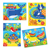 FantaColor Peg Board Set with Animal-Themed Cards