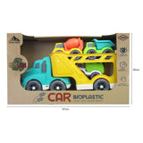 Bioplastic Carrier Truck & Construction Vehicle Set 4pc