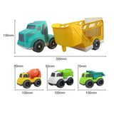 Bioplastic Carrier Truck & Construction Vehicle Set 4pc