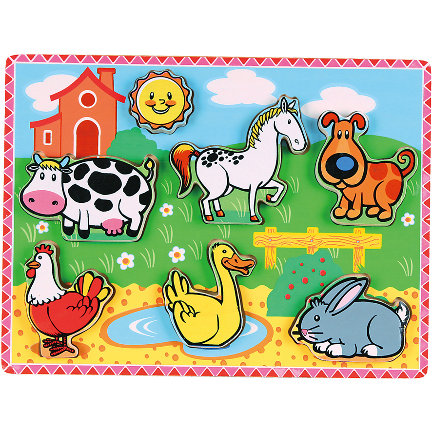 Extra Thick Chunky Puzzle Farm Animals 7pc