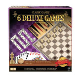 Classic Games: 6-in-1 Deluxe Wooden Games Set