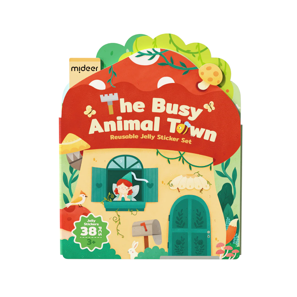 Reusable Jelly Sticker Set: The Busy Animal Town