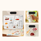 Reusable Jelly Sticker Set: The Busy Animal Town