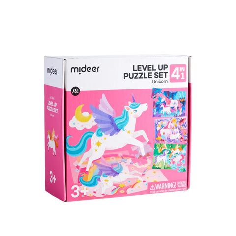 4-in-1  Level Up Puzzles: Unicorns