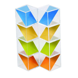 Clear Diagonal Rainbow Cube Set