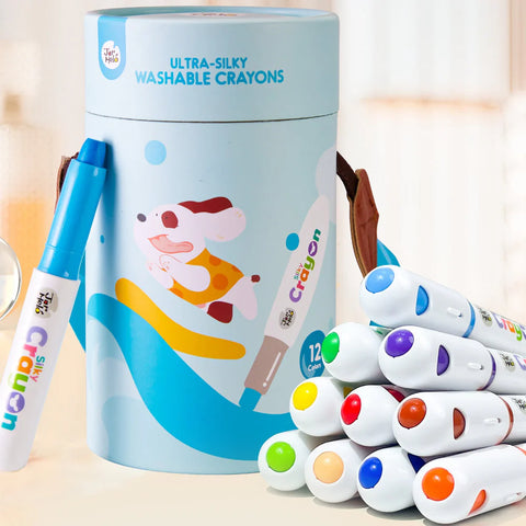 Ultra-Silky Washable Crayons: 12 Colours