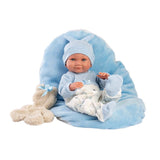 Llorens - Baby Boy Doll with Blue Cushion & Teddy Bear: Nico 40cm