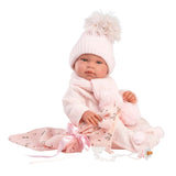 Llorens - Baby Girl Doll with Light Pink Beanie & Blanket: Tina 43cm