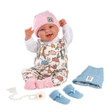 Llorens - Baby Doll with Laughing Mechanism, with 2-in-1 Clothing: Tala 44cm