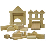 Large Natural Wooden Block Set 60pc