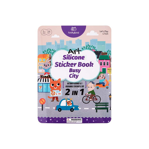 Silicone Sticker Book: Busy City