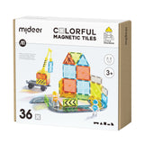 Colourful Magnetic Tiles: Little Engineer 36pc