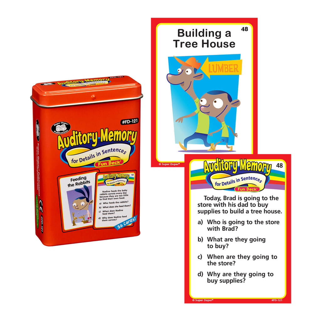 Auditory Memory for Detail in Sentences Fun Deck