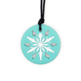 Comfort Chew Pendant: Snowflake White