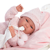 Llorens Dolls: Baby Girl with Light Pink Cushion: Nica 40cm