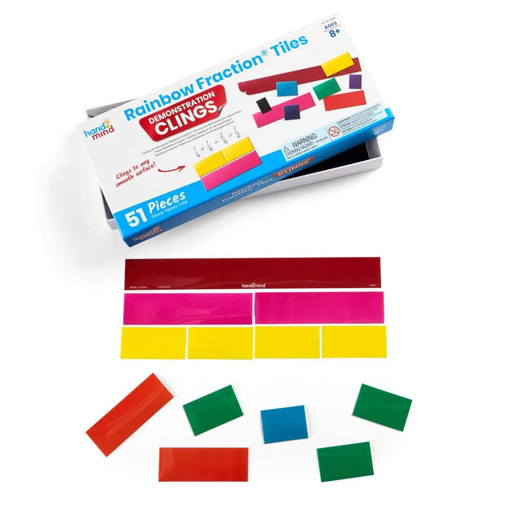 Rainbow Fraction® Tiles Demonstration Clings: 51pc